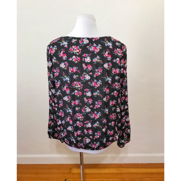 Almost Famous Floral Surplus Wrap Front Top - Picture 8 of 13
